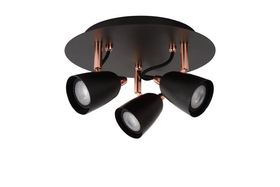Lucide RIDE-LED - Deckenstrahler - Ø 25 cm - LED Dim. - GU10 - 3x5W 3000K - Kupfer - UIT